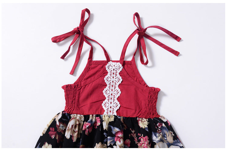 Baby's Front Short Back Long Irregular Fashion Fan Halter Skirt