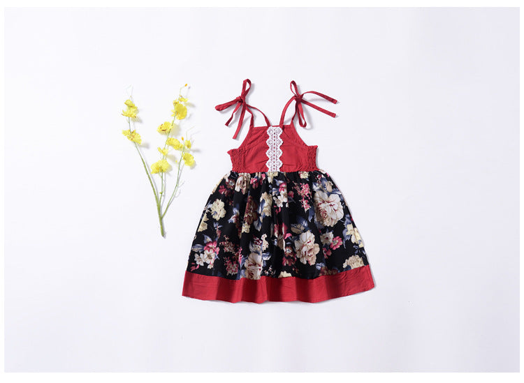 Baby's Front Short Back Long Irregular Fashion Fan Halter Skirt