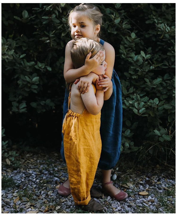 Hot Style Summer Open-back Siamese Trousers for Children