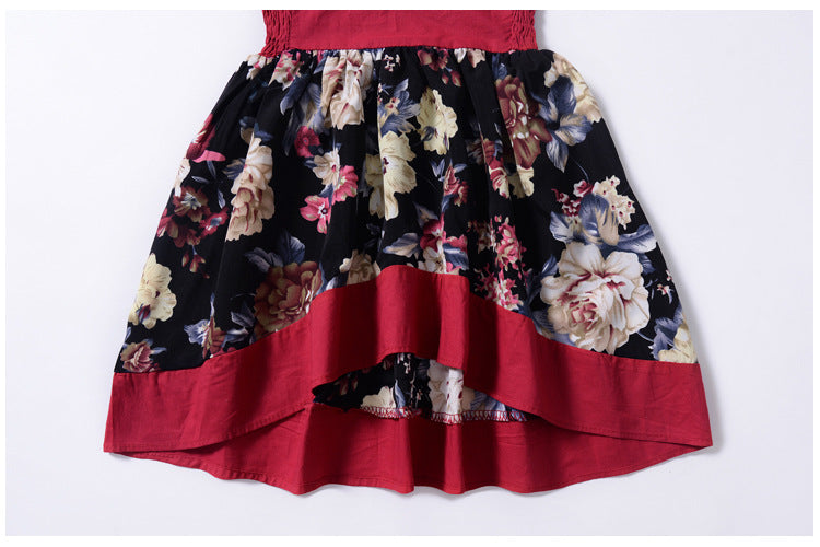 Baby's Front Short Back Long Irregular Fashion Fan Halter Skirt