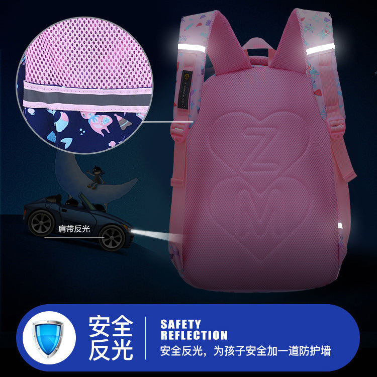 Schoolbag For Children Girls Grade 1-6 Sweet And Lovely Casual Backpack
