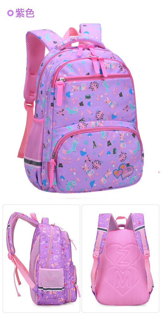 Schoolbag For Children Girls Grade 1-6 Sweet And Lovely Casual Backpack