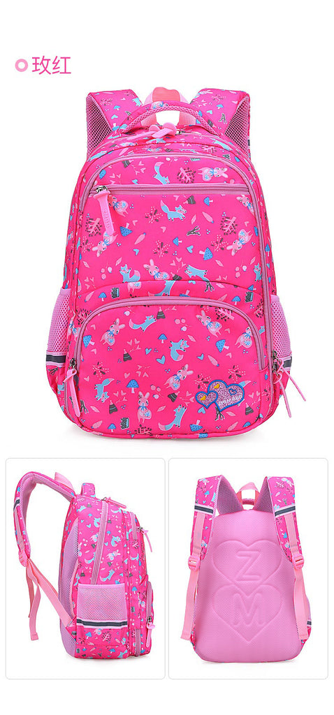 Schoolbag For Children Girls Grade 1-6 Sweet And Lovely Casual Backpack