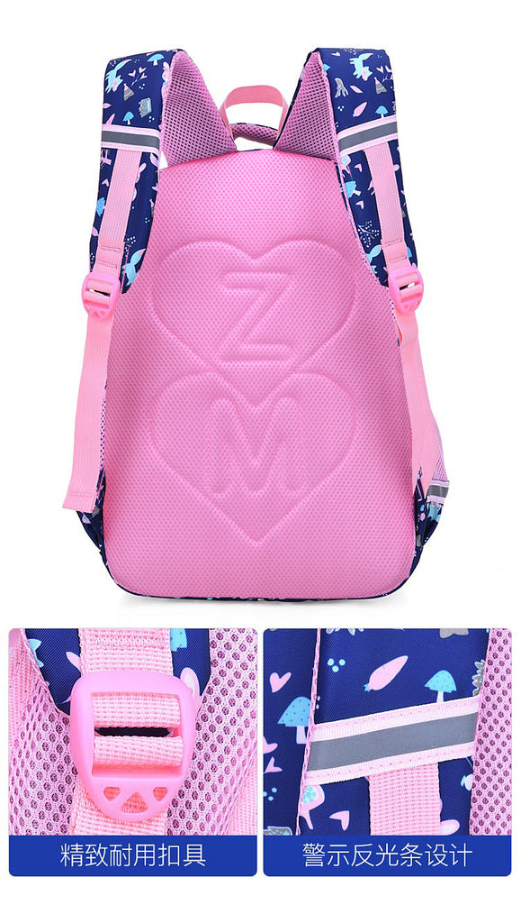 Schoolbag For Children Girls Grade 1-6 Sweet And Lovely Casual Backpack