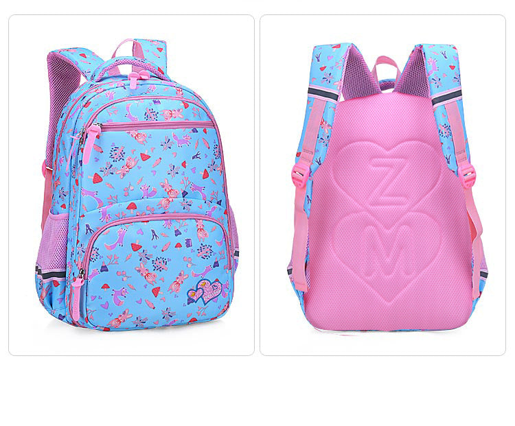 Schoolbag For Children Girls Grade 1-6 Sweet And Lovely Casual Backpack