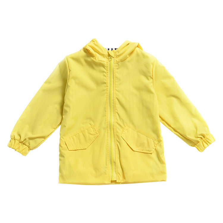 Baby Cartoon Cute Dinosaur Modeling Pattern Trench Coat