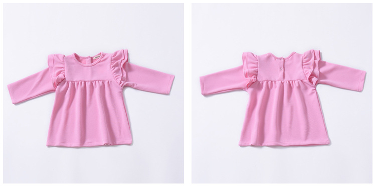 Lace Fly Sleeves Ruffled Dress