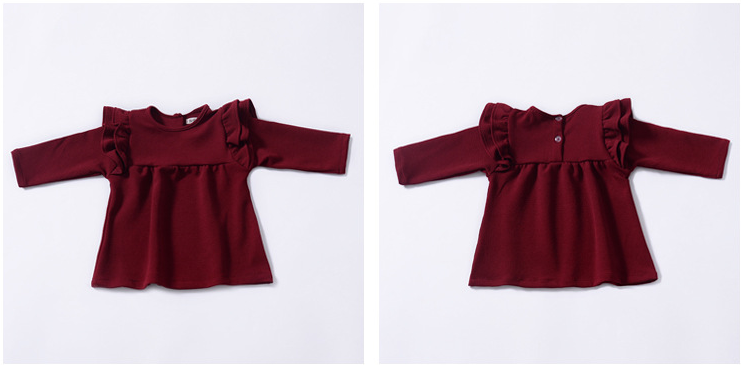 Lace Fly Sleeves Ruffled Dress