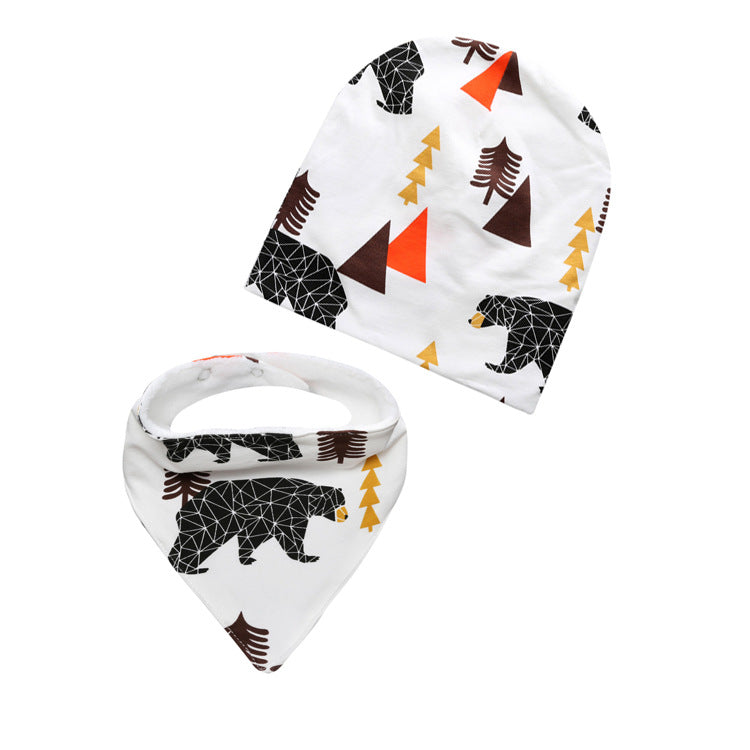 Hot Style Children's Baby Round Cap And Velvet Towel
