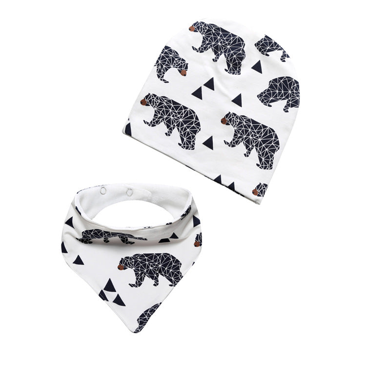 Hot Style Children's Baby Round Cap And Velvet Towel