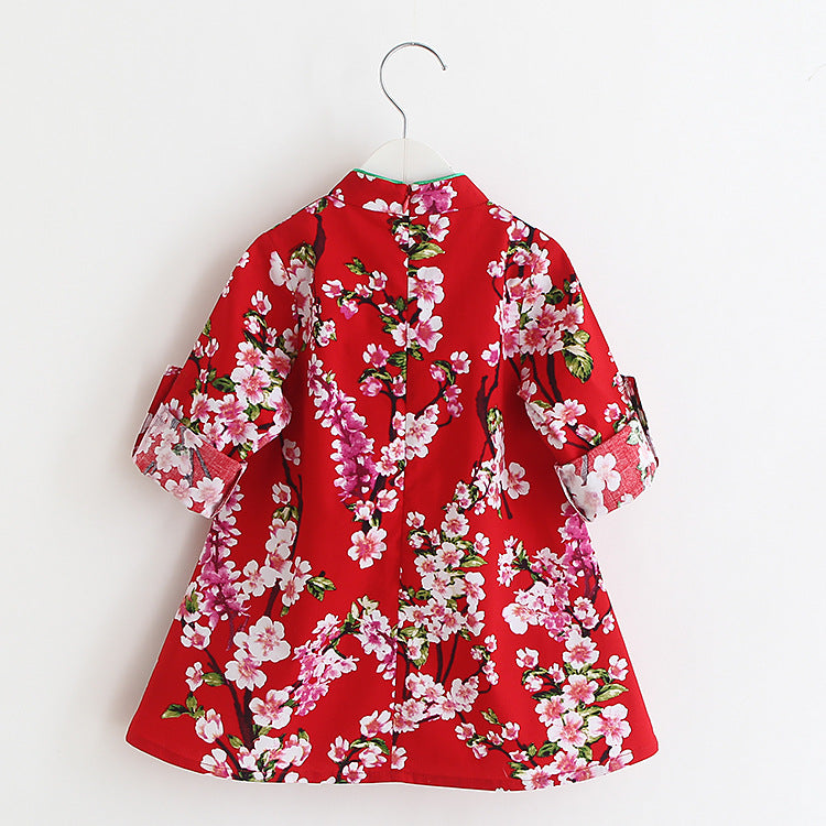 Girls Cotton Cheongsam