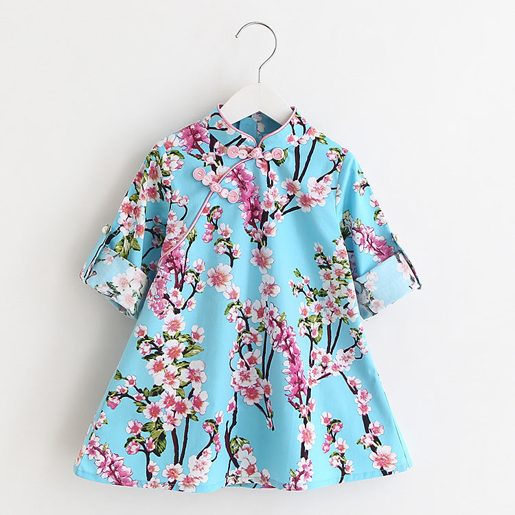 Girls Cotton Cheongsam