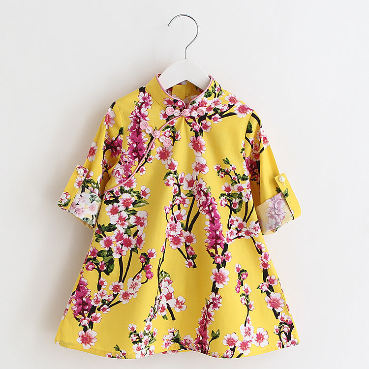 Girls Cotton Cheongsam