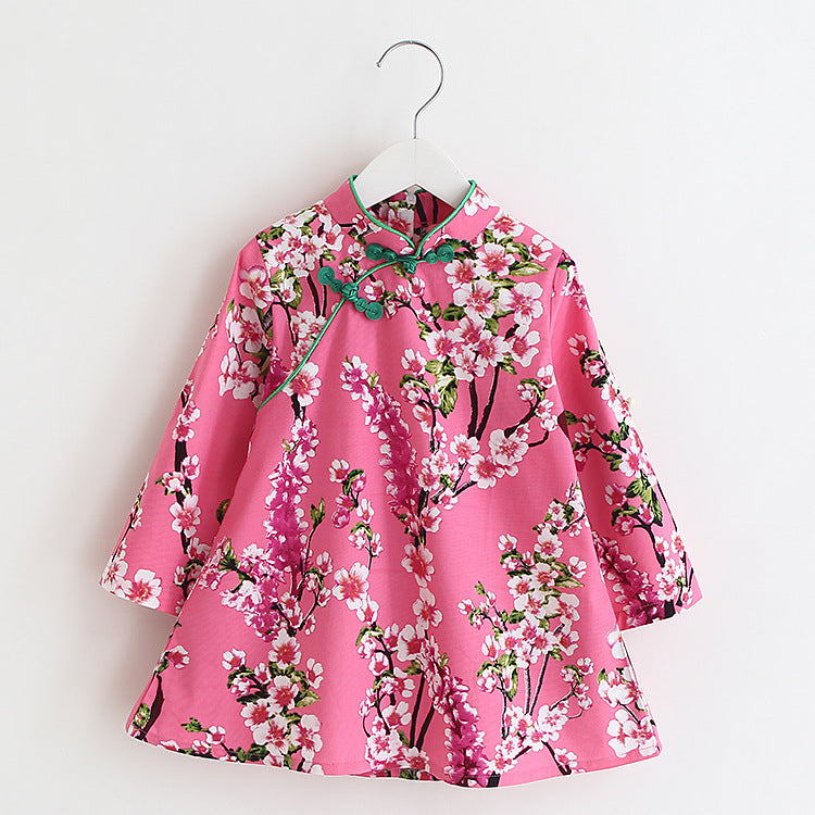 Girls Cotton Cheongsam