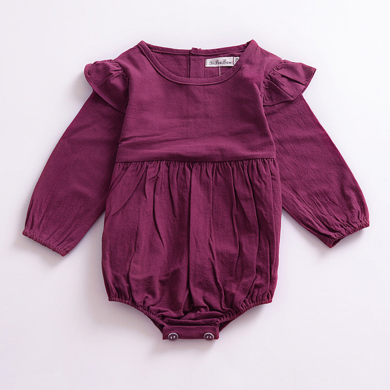 2018 Autumn Pure Cotton Girls Rompers