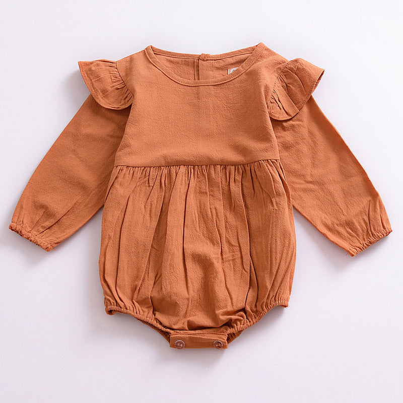 2018 Autumn Pure Cotton Girls Rompers