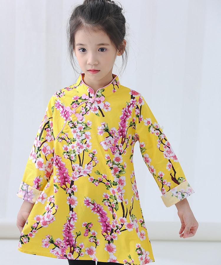 Girls Cotton Cheongsam