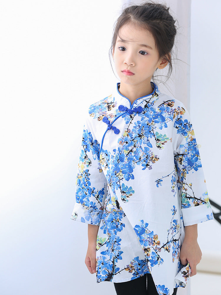 Girls Cotton Cheongsam