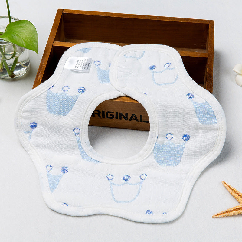 Baby Saliva Towel Six Layer Gauze Petal Bibs