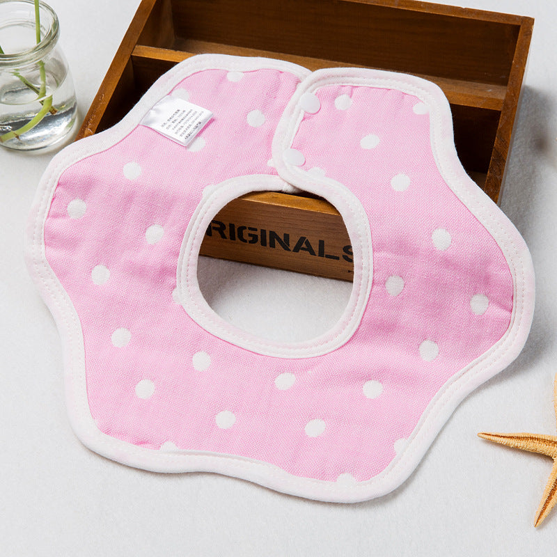 Baby Saliva Towel Six Layer Gauze Petal Bibs
