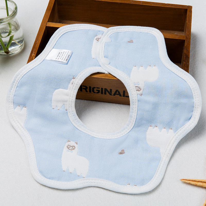 Baby Saliva Towel Six Layer Gauze Petal Bibs