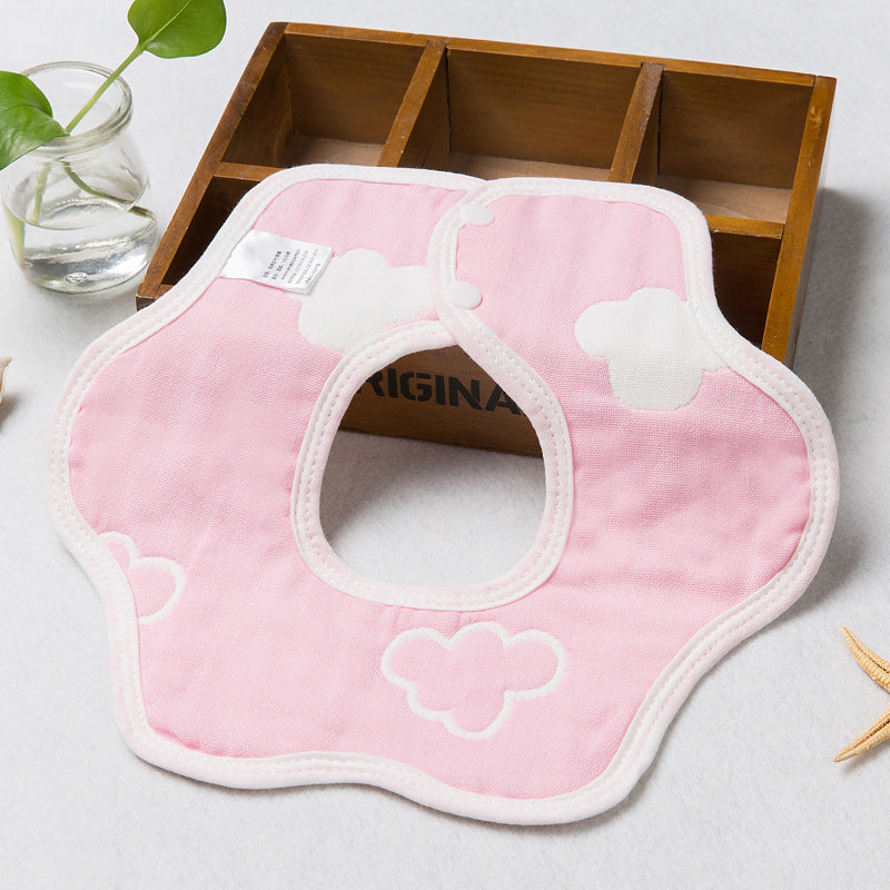 Baby Saliva Towel Six Layer Gauze Petal Bibs