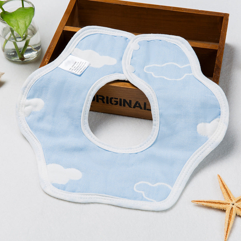 Baby Saliva Towel Six Layer Gauze Petal Bibs
