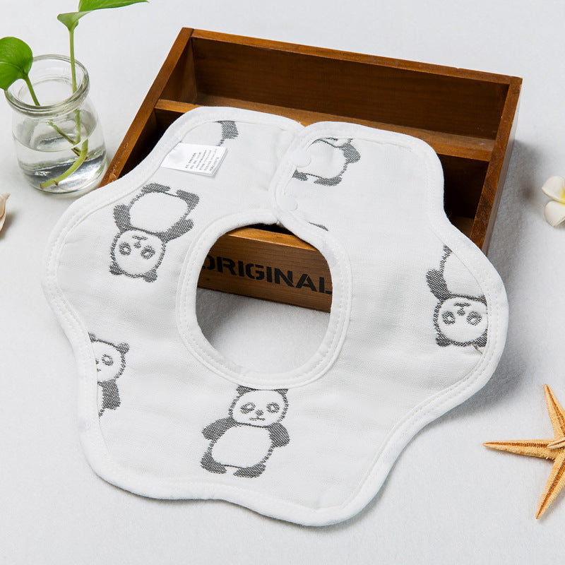 Baby Saliva Towel Six Layer Gauze Petal Bibs