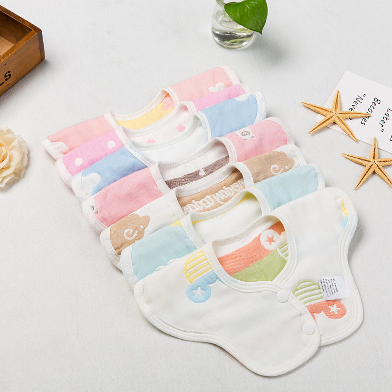Baby Saliva Towel Six Layer Gauze Petal Bibs