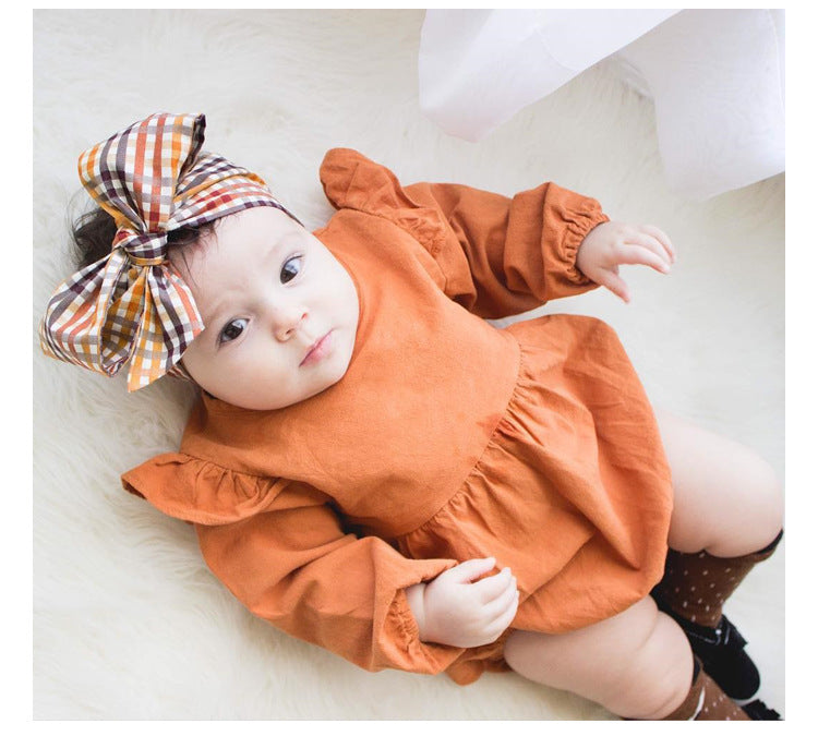2018 Autumn Pure Cotton Girls Rompers