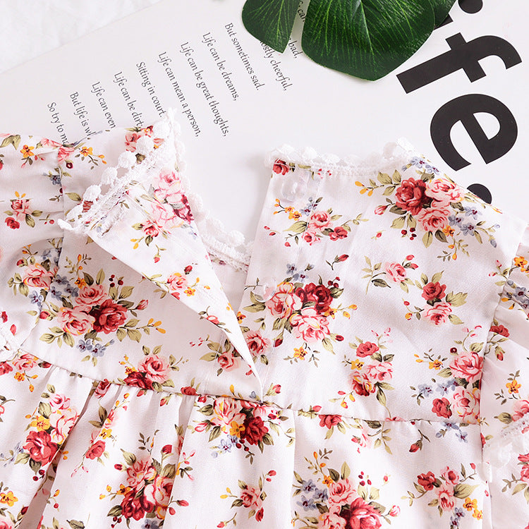 Red Bowknot Baby Rompers