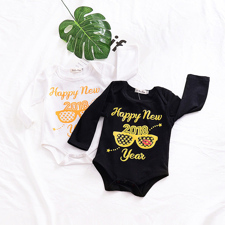 2018 HAPPY NEW YEAR Baby Rompers