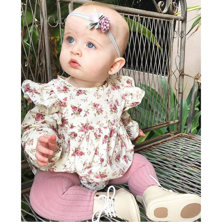 Pure Cotton Fresh Flower Baby Rompers