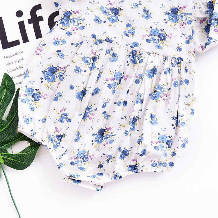 Pure Cotton Fresh Flower Baby Rompers