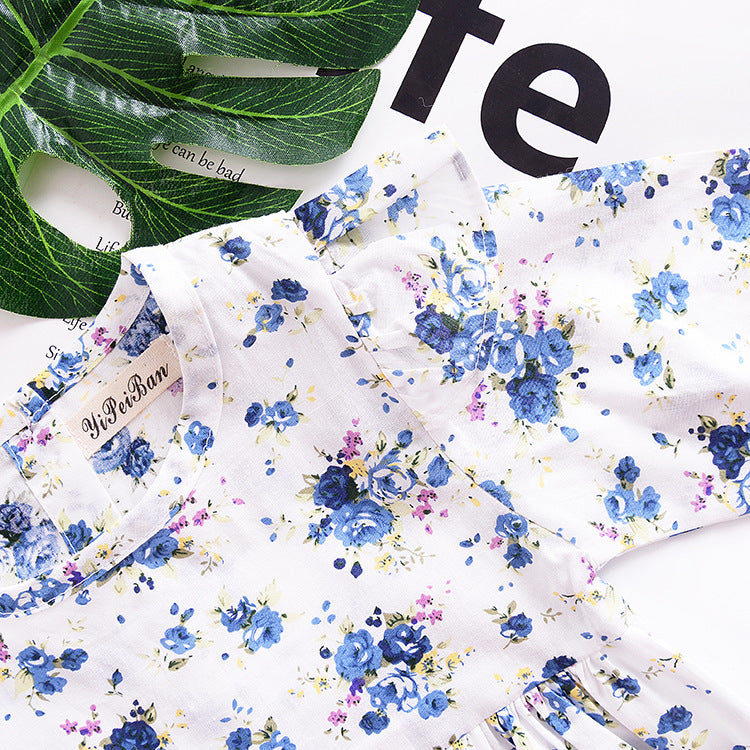 Pure Cotton Fresh Flower Baby Rompers