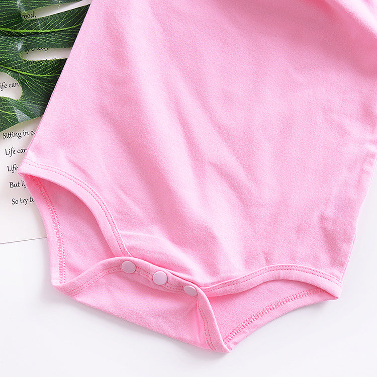 Pure Cotton Multi-color Fly Sleeve One-piece Suit