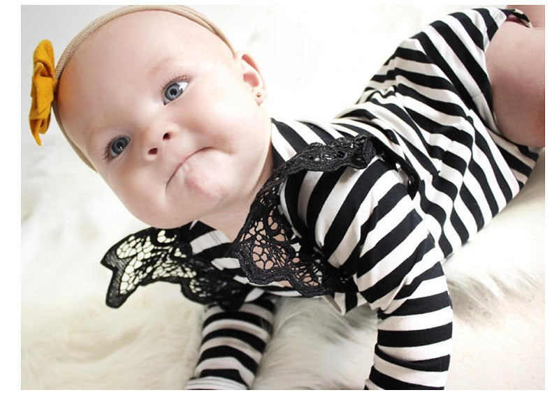 2018 Autumn Baby Fly sleeve Rompers