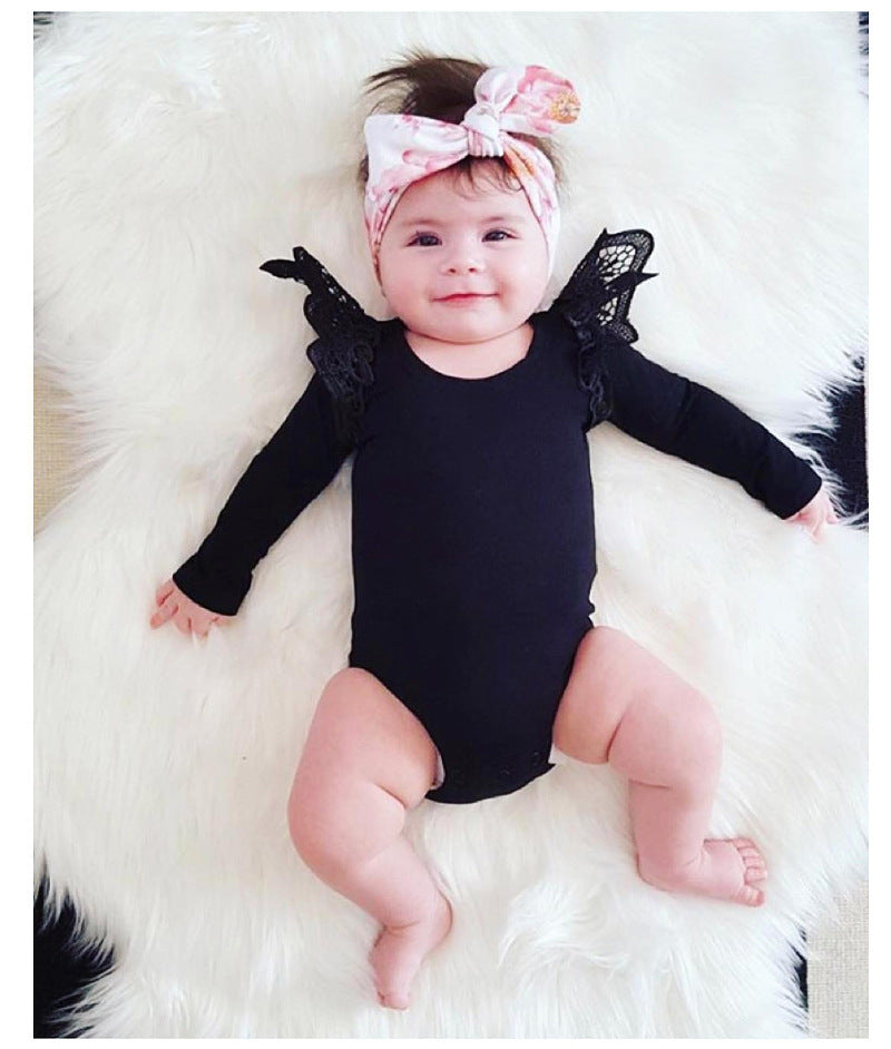2018 Autumn Baby Fly sleeve Rompers