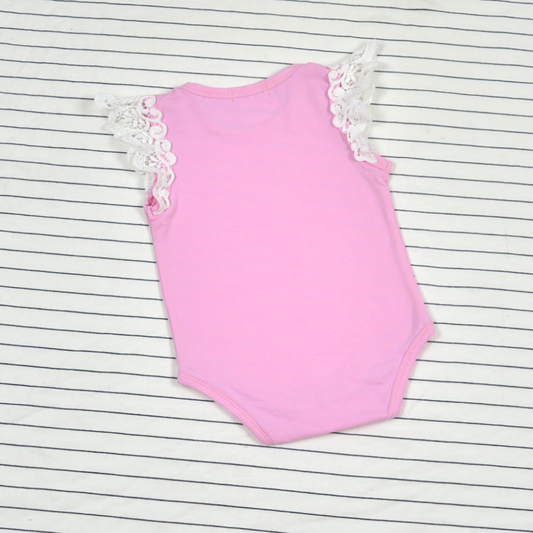 Candy Colored Lace Sleeve-Fly Jumpsuit