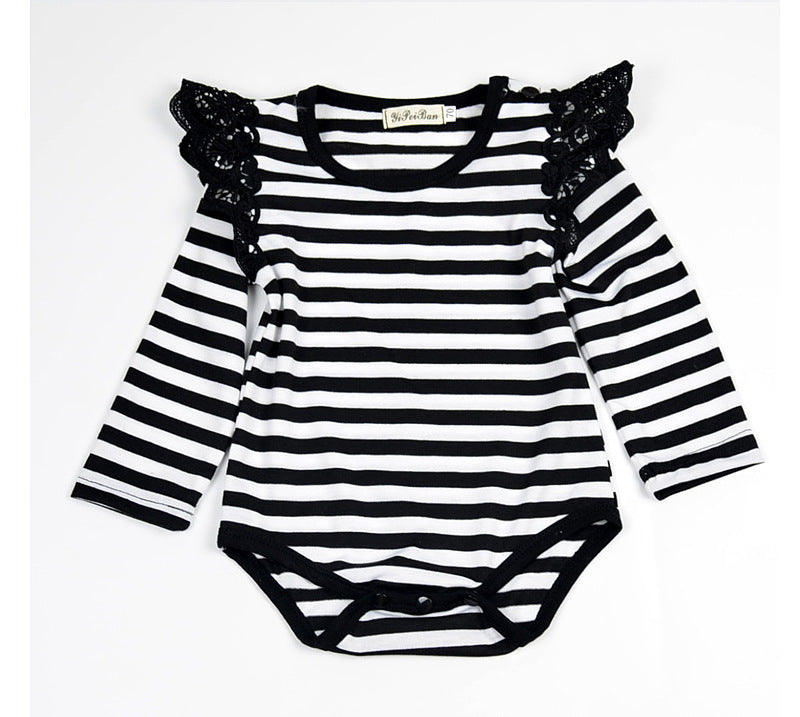 2018 Autumn Baby Fly sleeve Rompers