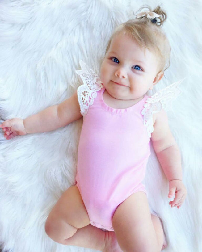 Candy Colored Lace Sleeve-Fly Jumpsuit