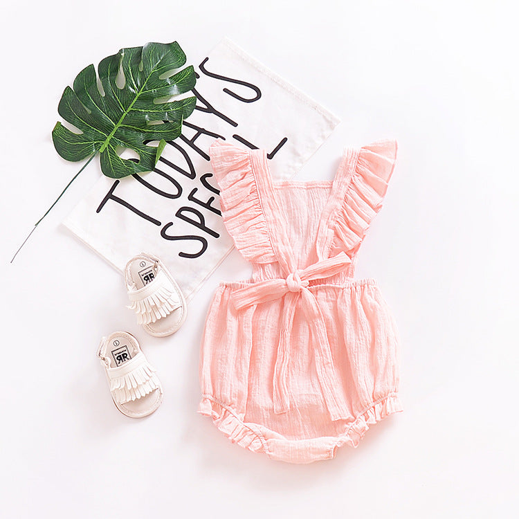 Backless Binding Lace Multi - Color Body Suit