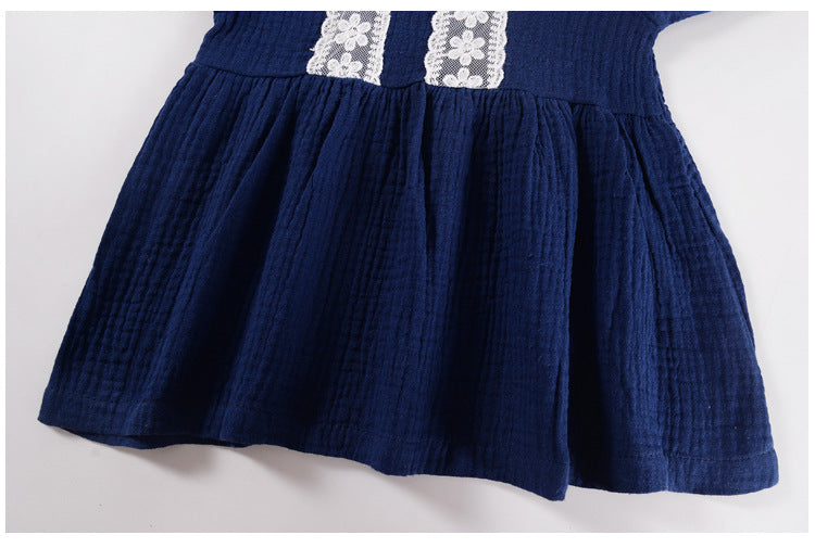 Children's Simple Cotton and Linen Skirt