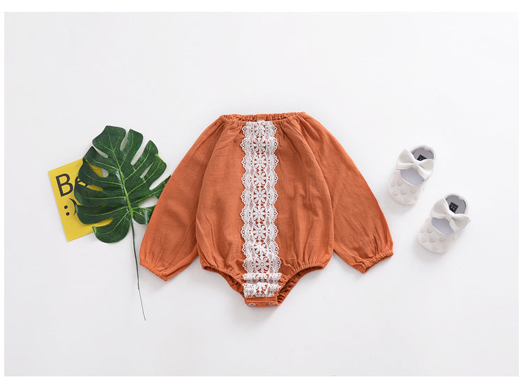Baby Pumpkin Color Cute Climbing Clothes