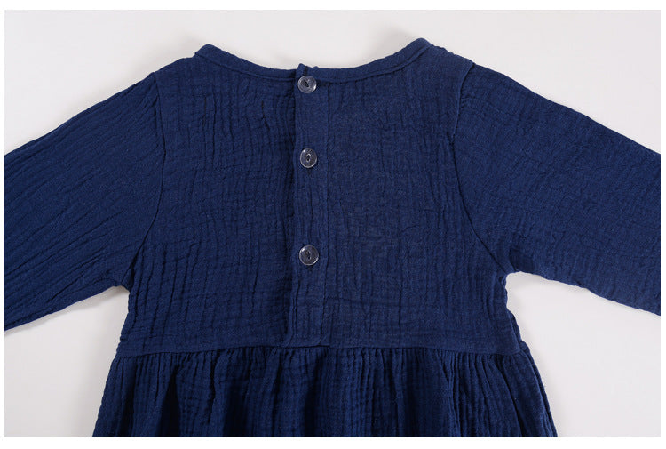 Children's Simple Cotton and Linen Skirt