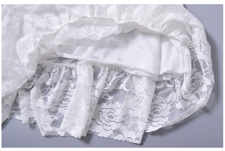 Lace Embroidered Fresh Dress Bow Fairy Skirt