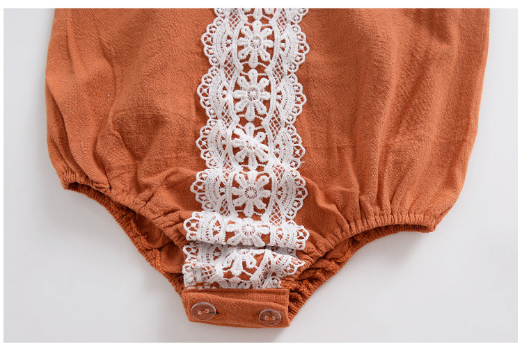 Baby Pumpkin Color Cute Climbing Clothes
