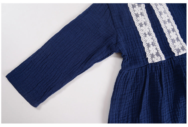 Children's Simple Cotton and Linen Skirt