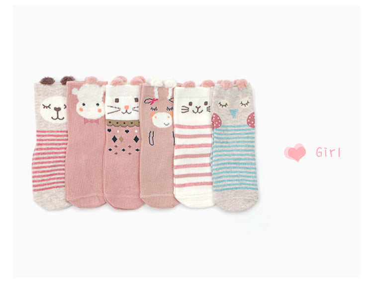 Cartoon Children Socks Anti-slip Socks 1-3 Years Old
