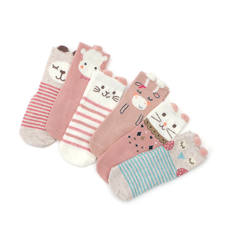 Cartoon Children Socks Anti-slip Socks 1-3 Years Old